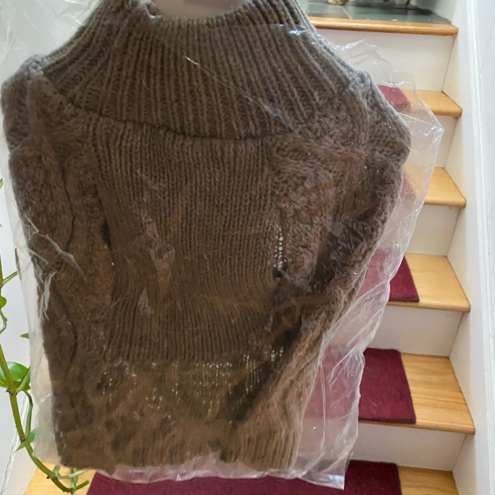 cozy dog sweater. Khaki  M